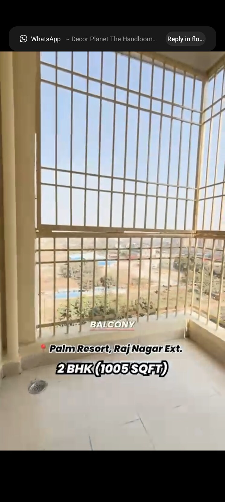 Balcony, jkg-palm-resort 2 Bedroom 1005 Sq.Ft. Apartment In Raj Nagar Extension Ghaziabad 7879436