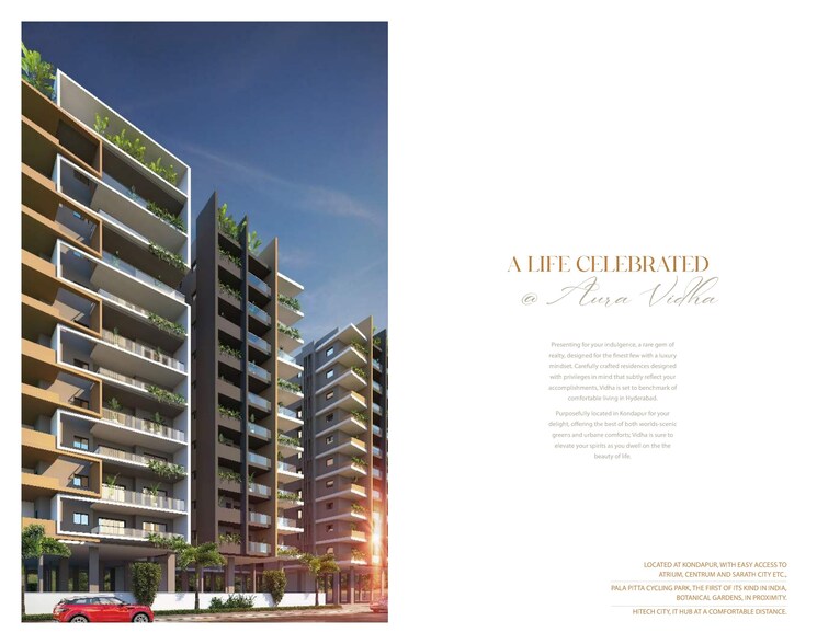 Exterior View, aura-vidha 3 Bedroom 2115 Sq.Ft. Apartment In Kondapur Hyderabad 7879392