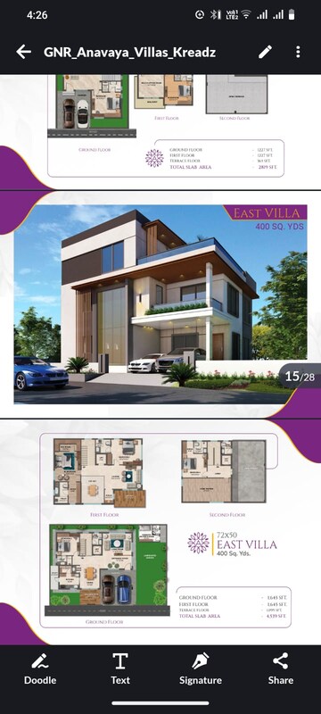 3 BHK Villa – Exterior View View at GNR Anvaya Icon City, Kongara Kalan - for Sale