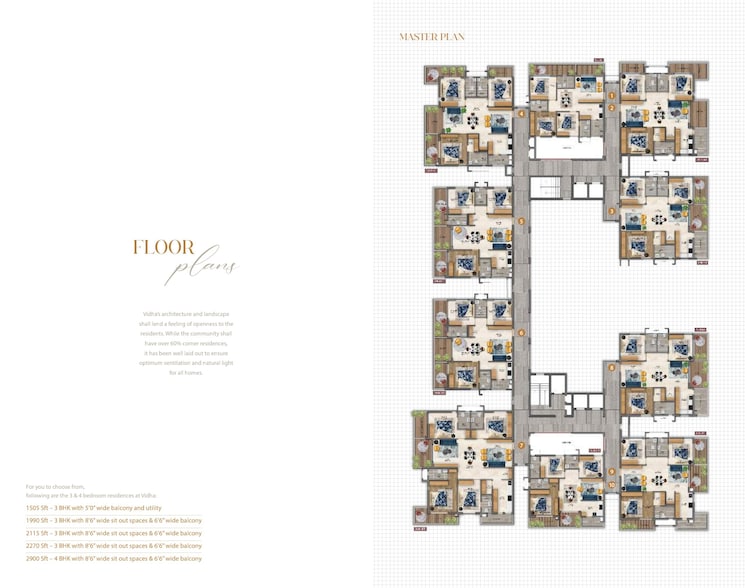 Master Plan, aura-vidha 3 Bedroom 1990 Sq.Ft. Apartment In Kondapur Hyderabad 7879475