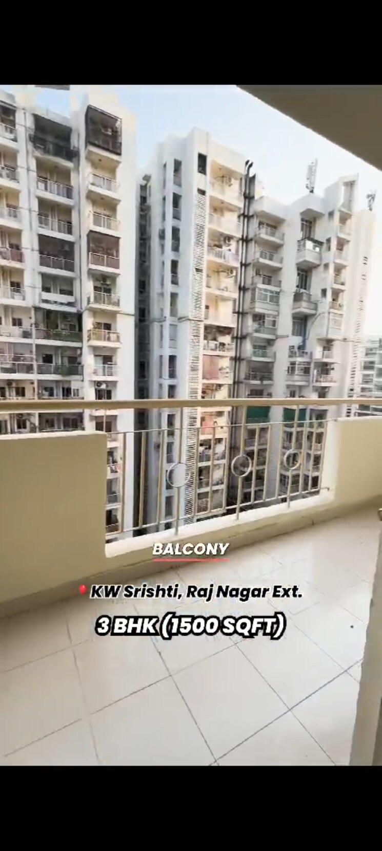 Exterior View, kw-srishti 3 Bedroom 1500 Sq.Ft. Apartment In Raj Nagar Extension Ghaziabad 7879581