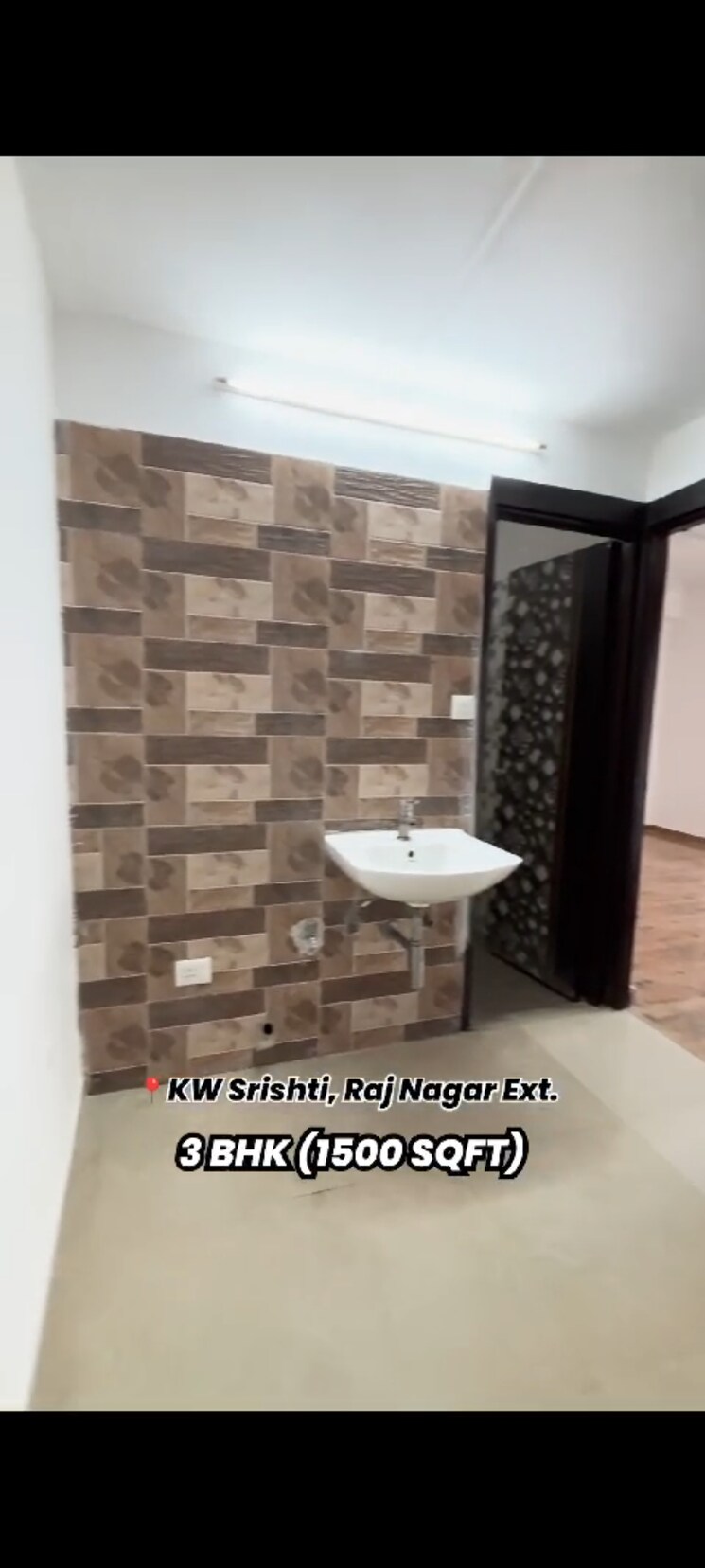 Bathroom, kw-srishti 3 Bedroom 1500 Sq.Ft. Apartment In Raj Nagar Extension Ghaziabad 7879581