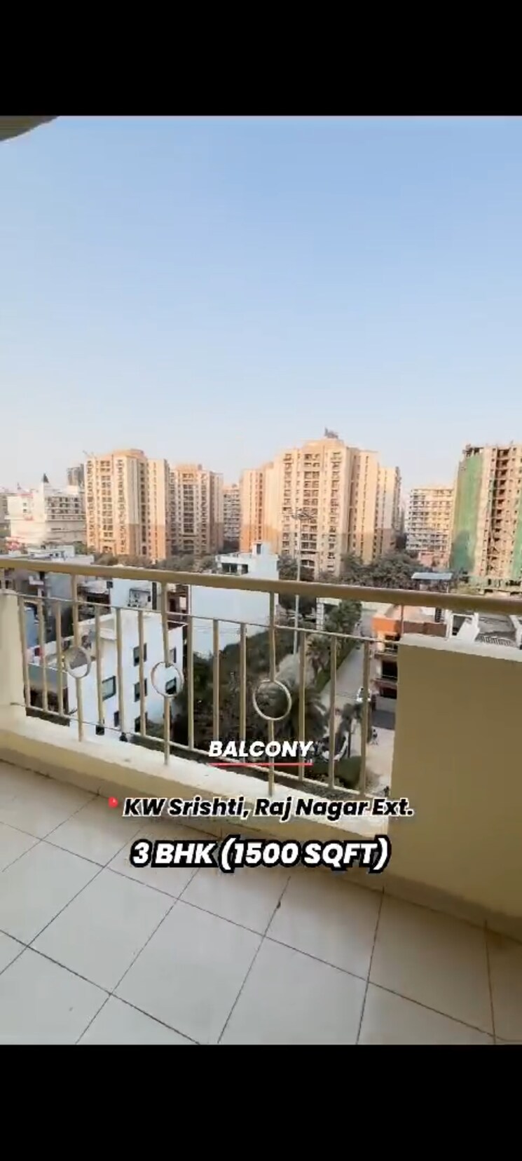 Exterior View, kw-srishti 3 Bedroom 1500 Sq.Ft. Apartment In Raj Nagar Extension Ghaziabad 7879581