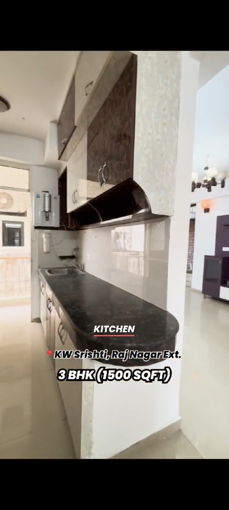 Kitchen, kw-srishti 3 Bedroom 1500 Sq.Ft. Apartment In Raj Nagar Extension Ghaziabad 7879581