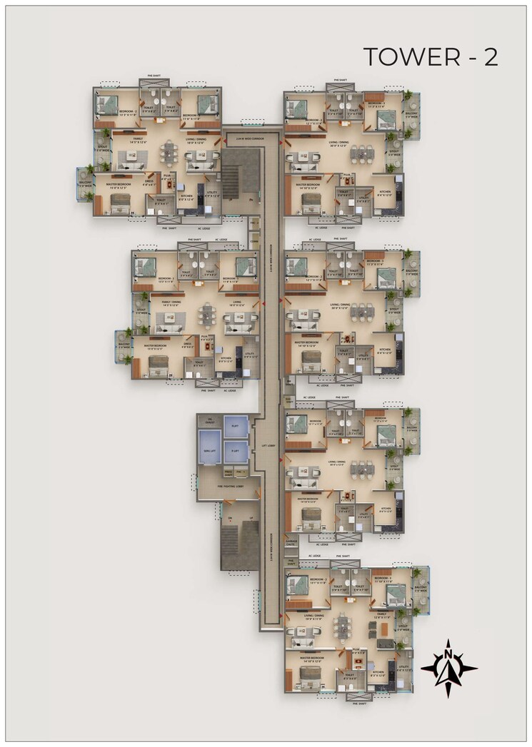 Master Plan, ramky-one-astra 4 Bedroom 2415 Sq.Ft. Apartment In Kokapet Hyderabad 7879605