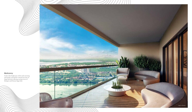 Master Bedroom, my-home-apas 4 Bedroom 3710 Sq.Ft. Apartment In Kokapet Hyderabad 7879642