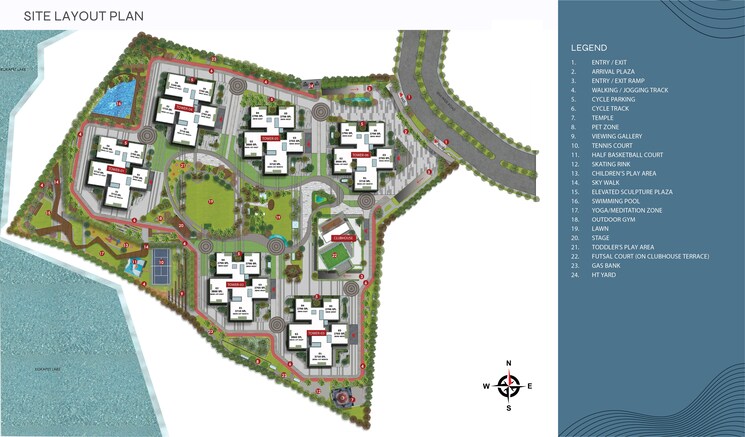 Master Plan, my-home-apas 4 Bedroom 3710 Sq.Ft. Apartment In Kokapet Hyderabad 7879642