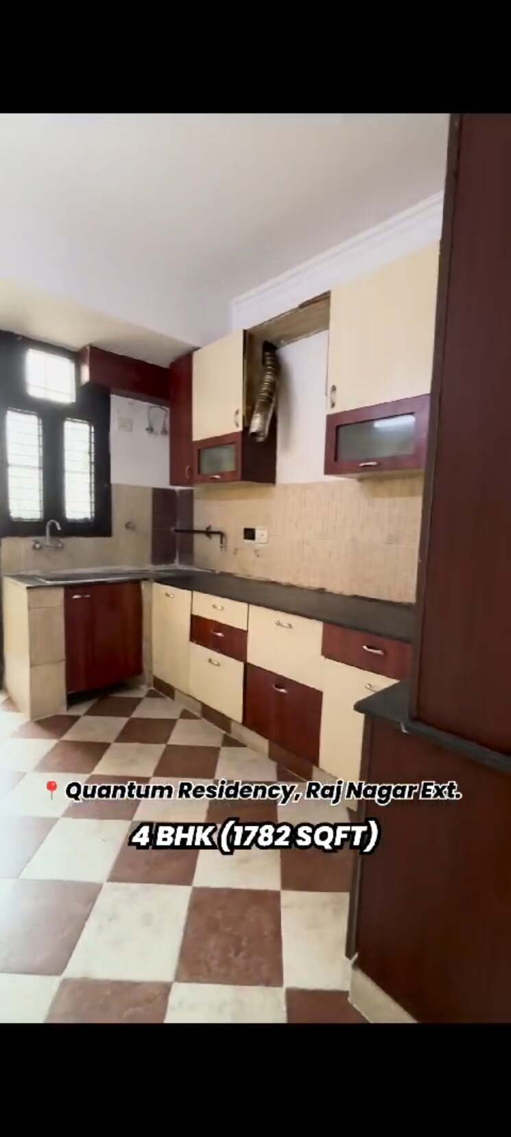 Kitchen, quantum-homes 4 Bedroom 1782 Sq.Ft. Apartment In Raj Nagar Extension Ghaziabad 7879757