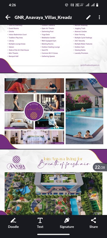 Master Bedroom in 3 BHK Villa at GNR Anvaya Icon City, Kongara Kalan – for Sale
