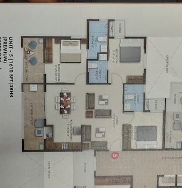 Floor Plan in 2 BHK Apartment at Bandlaguda Jagir – for Sale