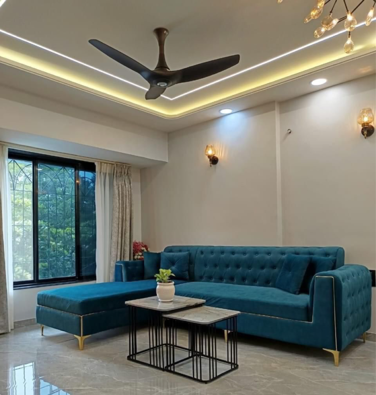 Living Room, saket-towers-chs-ltd 2 Bedroom 820 Sq.Ft. Apartment In Saket Complex Thane 7880778