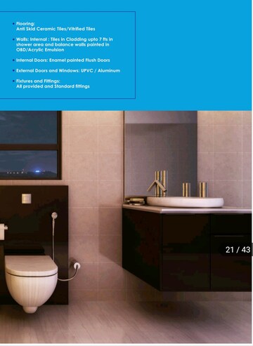 Bathroom in 3 BHK Apartment at Presidency Heights, Sector 25 Yamuna Expressway – for Sale