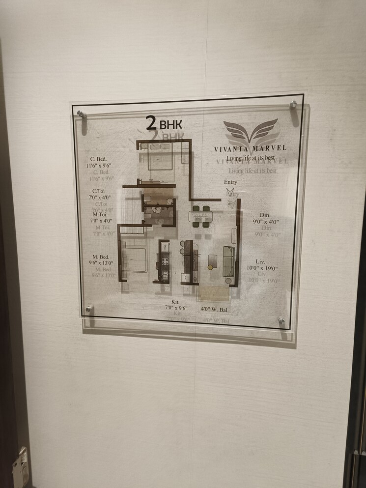 Floor Plan, techno-vision-vivanta-marvel 1 Bedroom 470 Sq.Ft. Apartment In Mira Road Thane 7881326