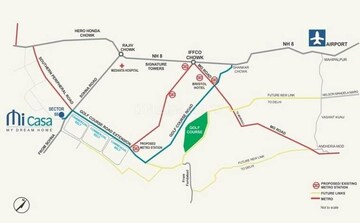 3 BHK Apartment – Map Location View at Pareena Micasa, Sector 68 - for Sale