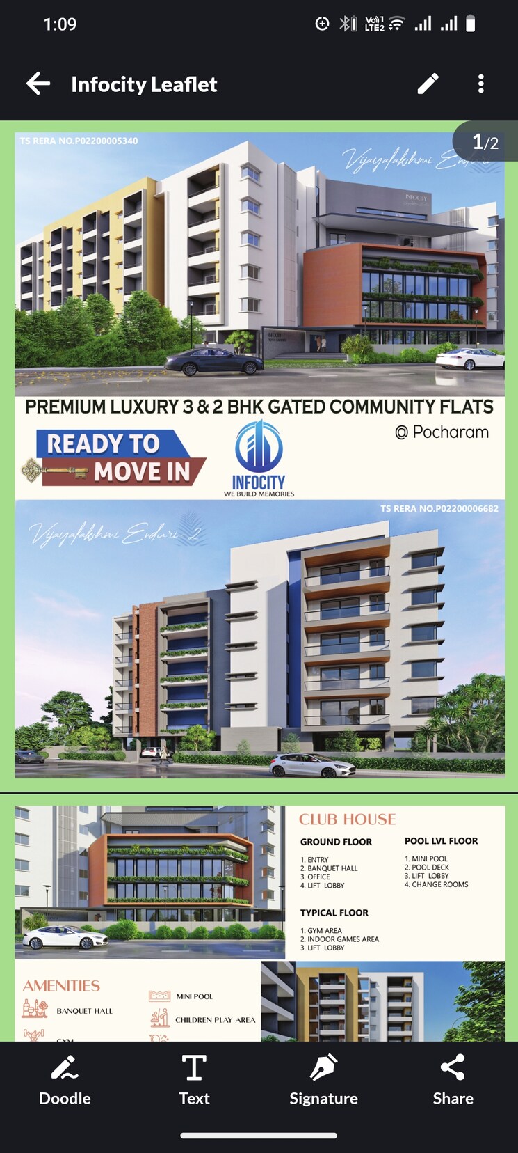 Exterior View, infocity-vijaylakshmi-enduri 2 Bedroom 1175 Sq.Ft. Apartment In Annojiguda Hyderabad 7883307
