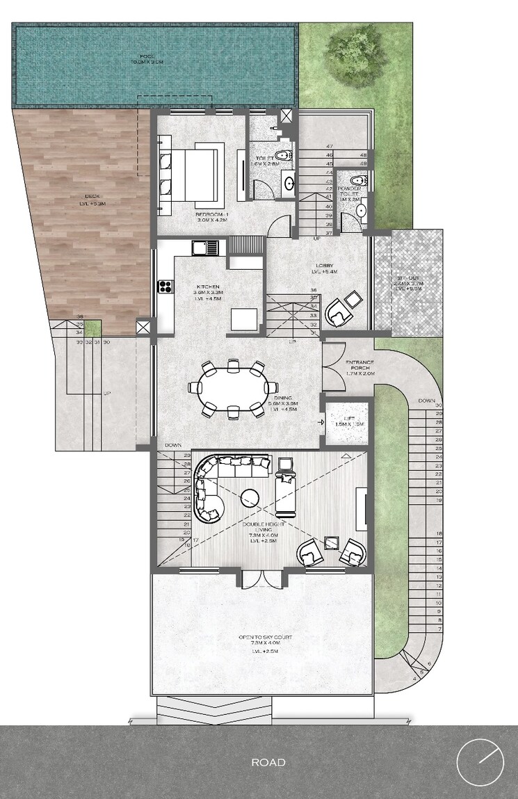 Floor Plan, morjim 3 Bedroom 3200 Sq.Ft. Villa In Morjim Goa 7883391