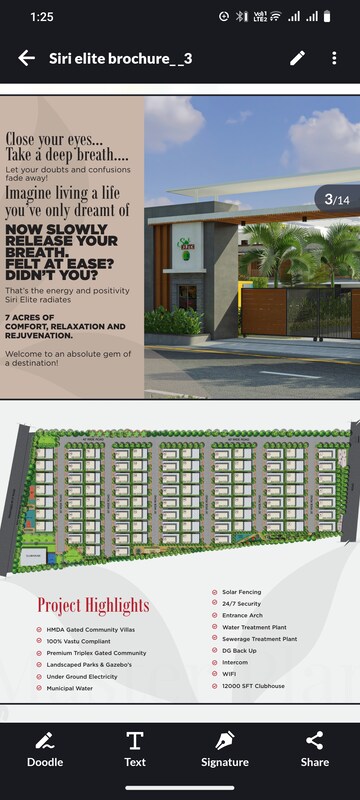 Master Plan in 3 BHK Villa at Elite Heights, Maheshwaram – for Sale