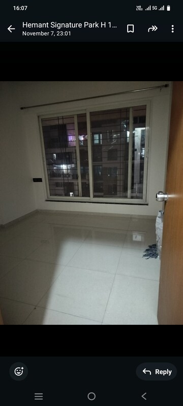 Master Bedroom in 2 BHK Apartment at Shree Signature Park, Wakad – for Rent