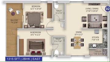 Master Bedroom in 2 BHK Apartment at Osman Nagar – for Sale