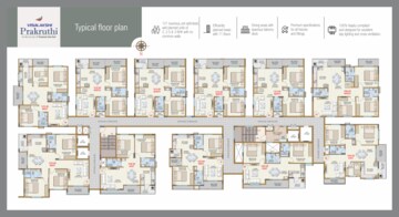 Master Plan in 2 BHK Apartment at Visalakshi Prakruthi, Thanisandra Main Road – for Sale