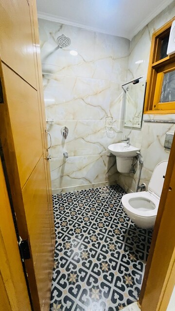 Bathroom in 2 BHK Apartment at Chattarpur – for Rent