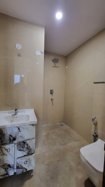 Bathroom in 3 BHK Apartment at Chattarpur – for Rent