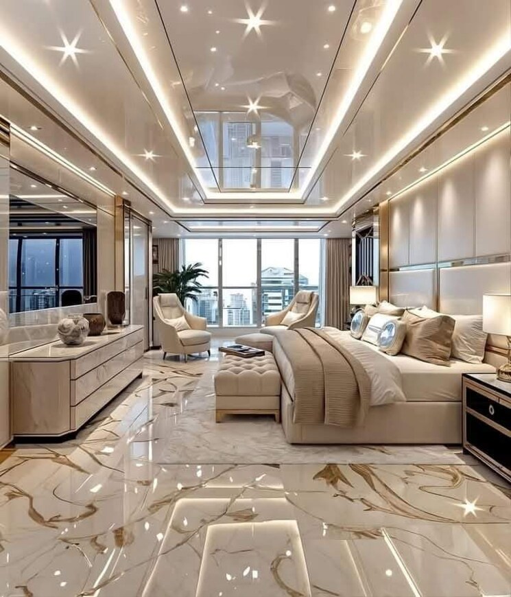 Master Bedroom, myscape-songs-of-the-sun 4 Bedroom 3280 Sq.Ft. Apartment In Financial District Hyderabad 7886717