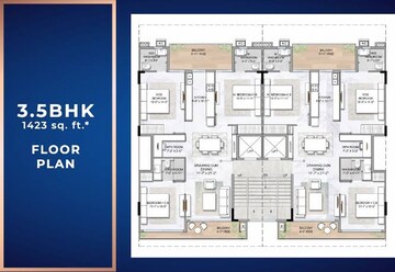 Floor Plan in 3.5 BHK Builder Floor at Smart World Gems, Sector 89 – for Sale