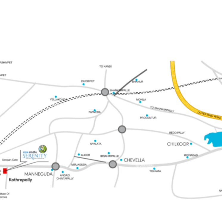 Map Location, manneguda  180 Sq.Yd. Plot In Manneguda Hyderabad 7887252
