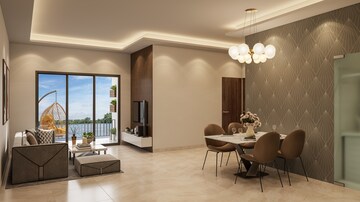 Living Room in 2 BHK Apartment at Ajmera Lakeside Paradise, Yelahanka – for Sale