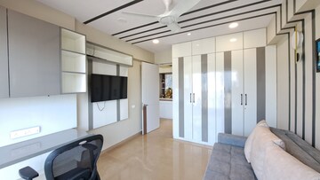 Living Room in 3 BHK Apartment at Soham Crystal Spires, Ghodbunder Road – for Sale