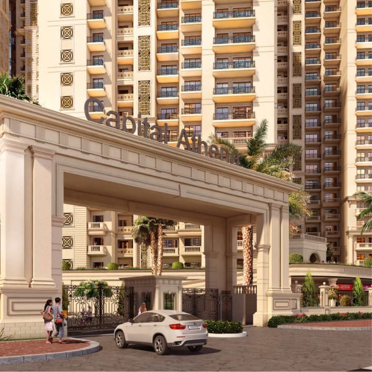 2 BHK + Pooja Room 1075 Sq.Ft. Apartment in Capital Athena