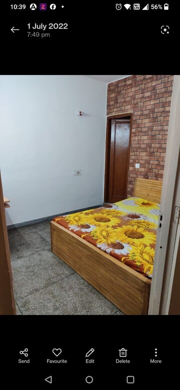 Bedroom in 2 BHK Builder Floor at Kalkaji – for Rent