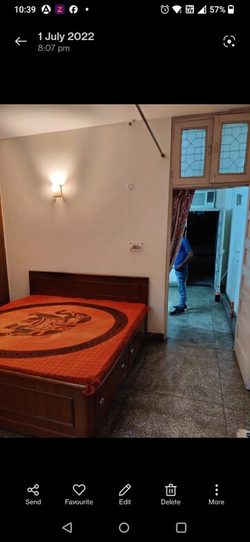 Bedroom in 2 BHK Builder Floor at Kalkaji – for Rent