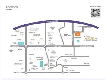 Floor Plan in 3 BHK Apartment at Vision Arsha, Tellapur – for Sale