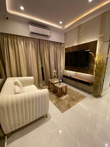 Living Room in 1 BHK Apartment at Blue Ozone Residency, Dahisar – for Sale
