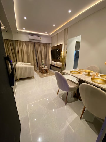 Living Room in 1 BHK Apartment at Blue Ozone Residency, Dahisar – for Sale