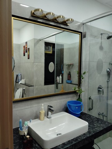 Bathroom in 2 BHK Apartment at Fortune Enclave, Khar West – for Rent
