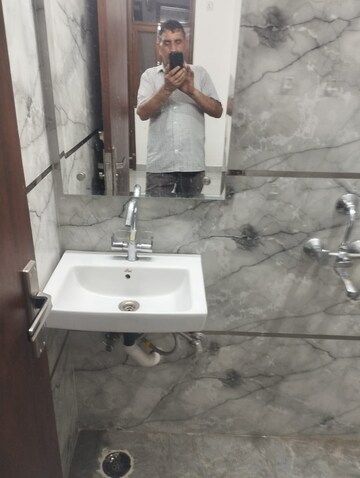 Bathroom in 2 BHK Builder Floor at Chattarpur – for Rent