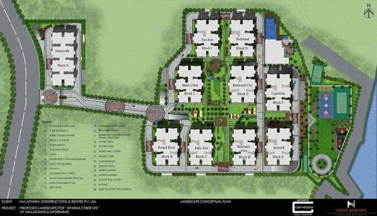 Master Plan, aparna-cyber-life 3 Bedroom 1967 Sq.Ft. Apartment In Nallagandla Hyderabad 7889093