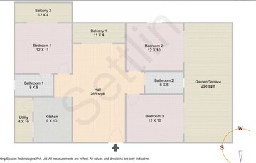 Floor Plan in 3 BHK Apartment at Evershine Northeast Apartments, Gattahalli – for Sale