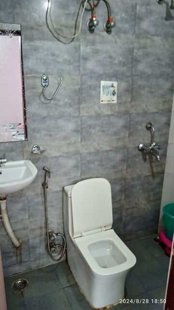 Bathroom in 1 RK Builder Floor at Vipul Square, Sushant Lok I – for Rent