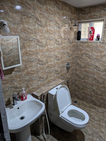 Bathroom in 3 BHK Apartment at RR Signature, Thanisandra Main Road – for Rent