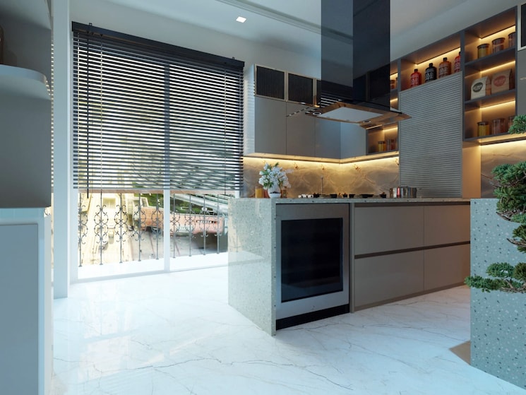 Kitchen, mangalams-aangan-residency 3 Bedroom 1700 Sq.Ft. Villa In Mahapura Jaipur 7889804