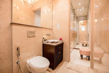Bathroom in 3 BHK Apartment at Affinity Greens, International Airport Road – for Rent