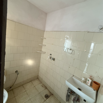 Bathroom in 1.5 BHK Builder Floor at Greater Kailash – for Rent