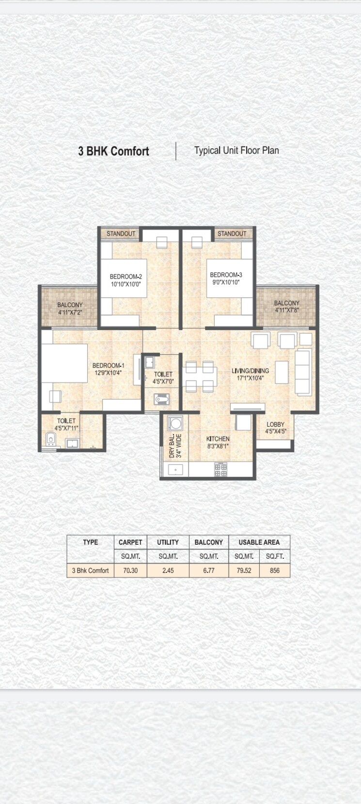 Master Bedroom, dr-gavhane-destination-mangalam-marvel 3 Bedroom 897 Sq.Ft. Builder Floor In Charholi Budruk Pune 7891150