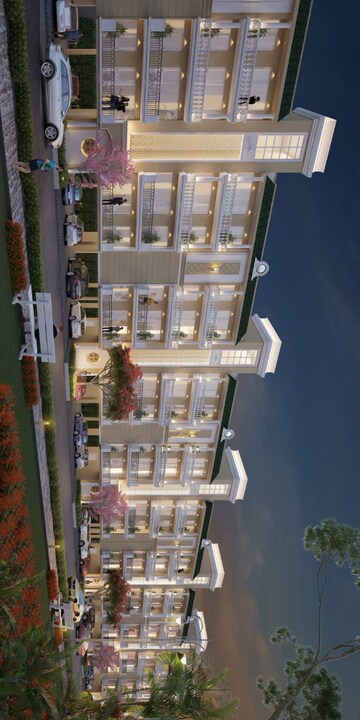 Staircase in 3 BHK Apartment at Roseate Homes, Ghazipur – for Sale