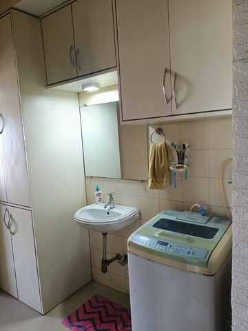 Bathroom in 2 BHK Apartment at Everest World Morning Glory CHS Ltd, Kolshet Road – for Rent