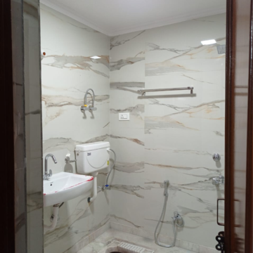 Bathroom in 2 BHK Builder Floor at Panchsheel Vihar – for Rent